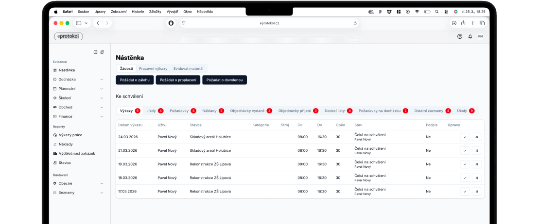 eProtokol na MacBook Pro